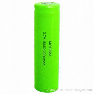 Li-ion Battery, 3.7V, 18650, 2,000mAh with Different Capacity